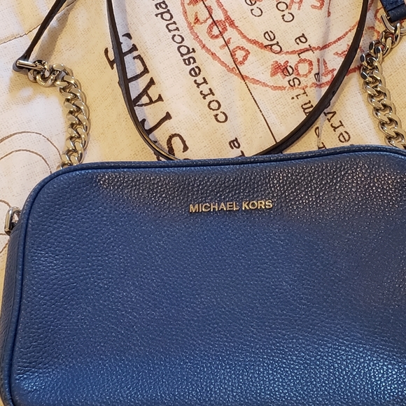 Michael Kors Blue Crossbody Purse - Picture 1 of 4
